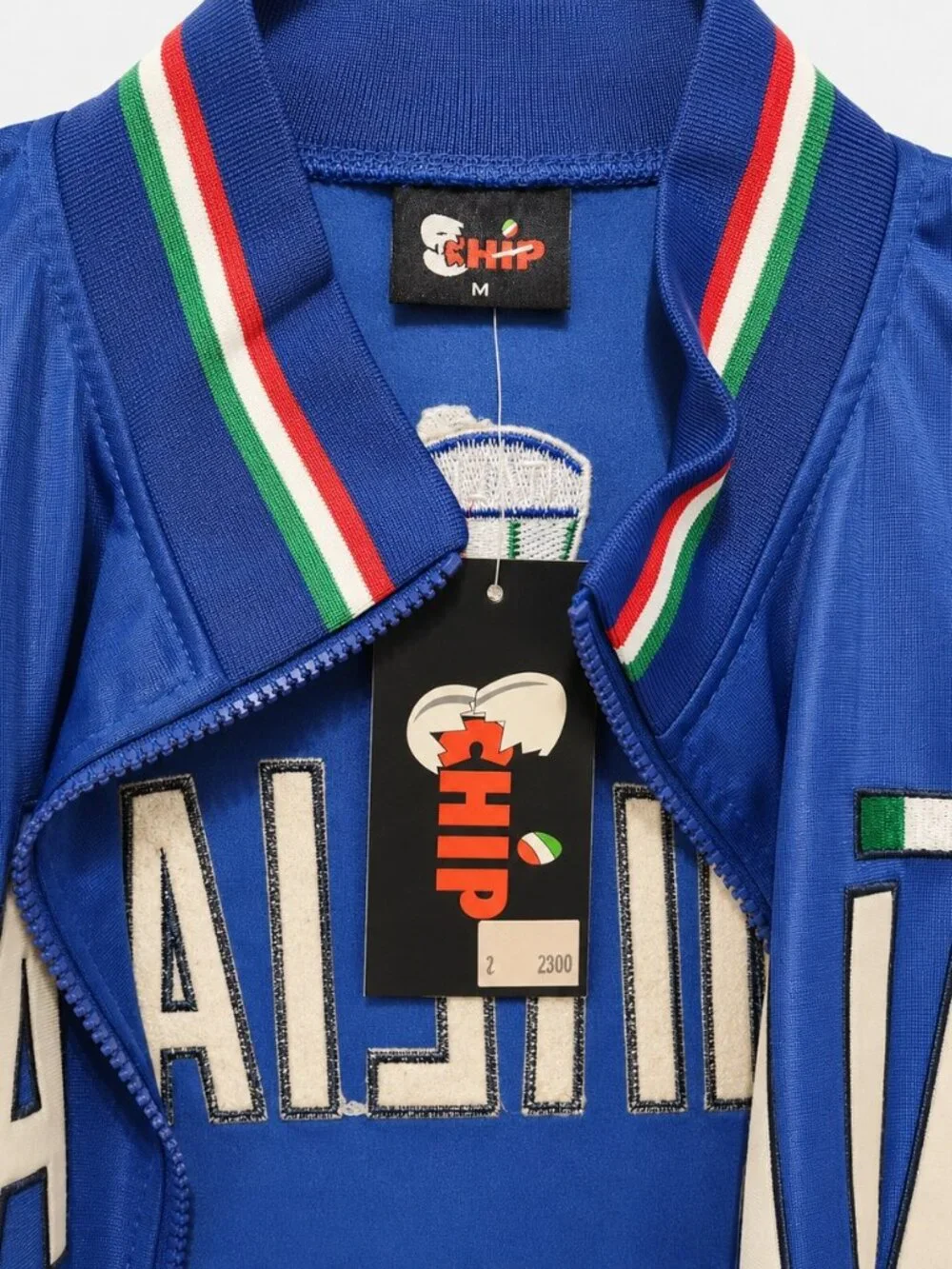 CHIP Italia Blue Track Jacket Men’s Medium NWT Italian Flag Zip-Up